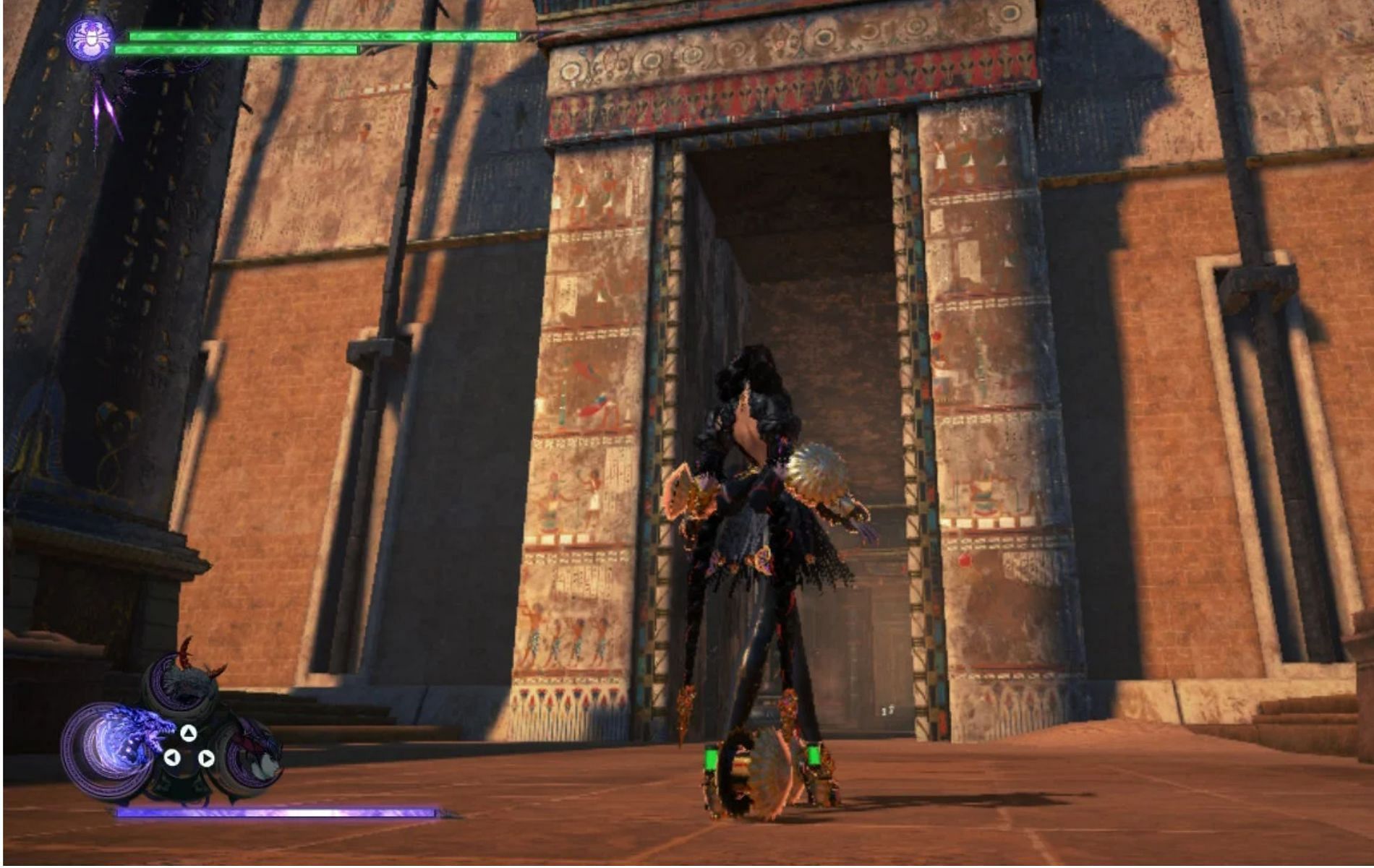 The temple where the record is located in the Learning to fly chapter (Image via Platinum Games)